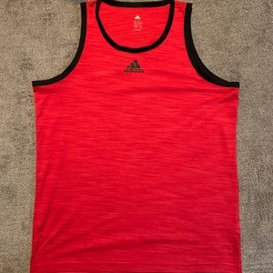 Adidas Red and Black Tank Top